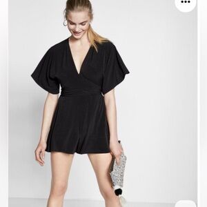 Express brand - Black Wrap romper